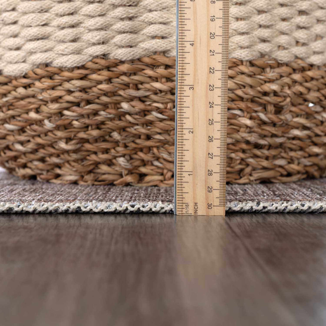 Barny Beige Flat Pile Washable Rug
