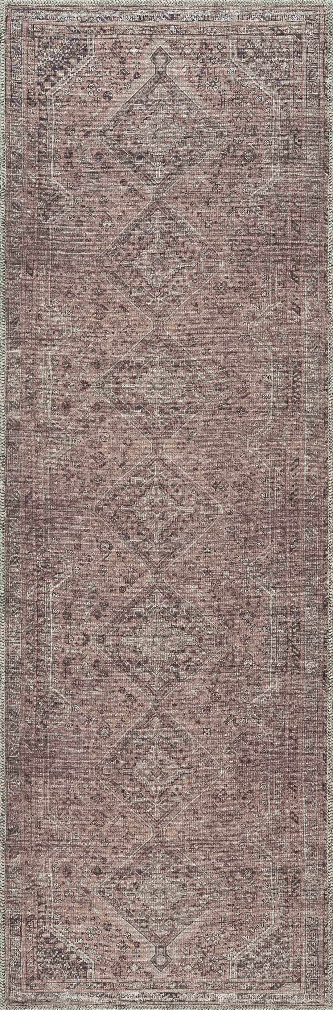 Barny Brown Flat Pile Washable Rug