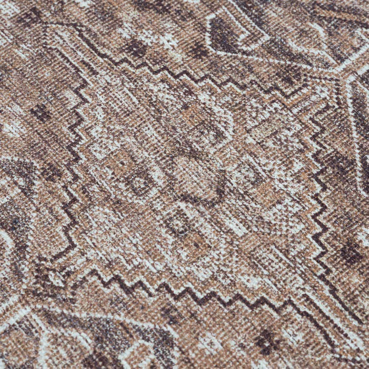 Barny Brown Flat Pile Washable Rug