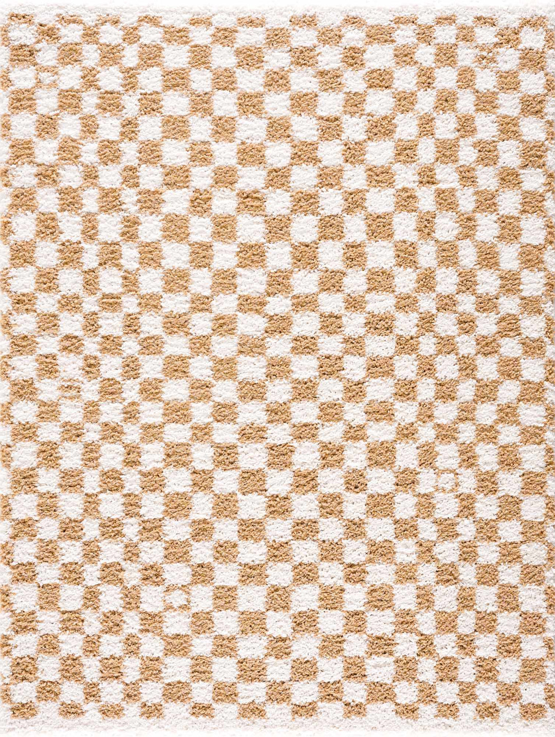 Kieu Mustard & Ivory Checkered Area Rug