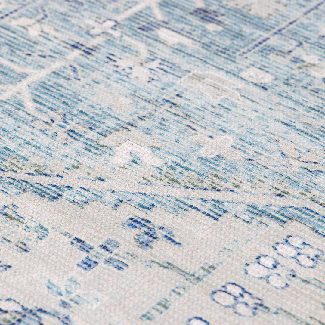 Byers Handmade Cotton-blend Aqua Rug