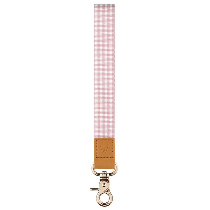 Blushing Gingham Wrist Lanyard
