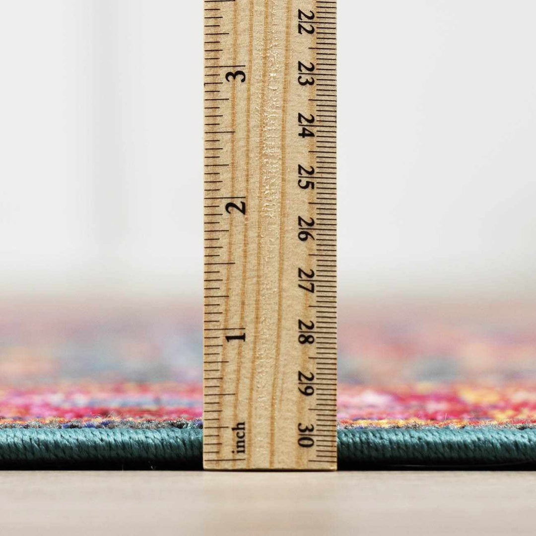 Cleveland Colorful Traditional Area Rug - Teal, Aqua, Navy