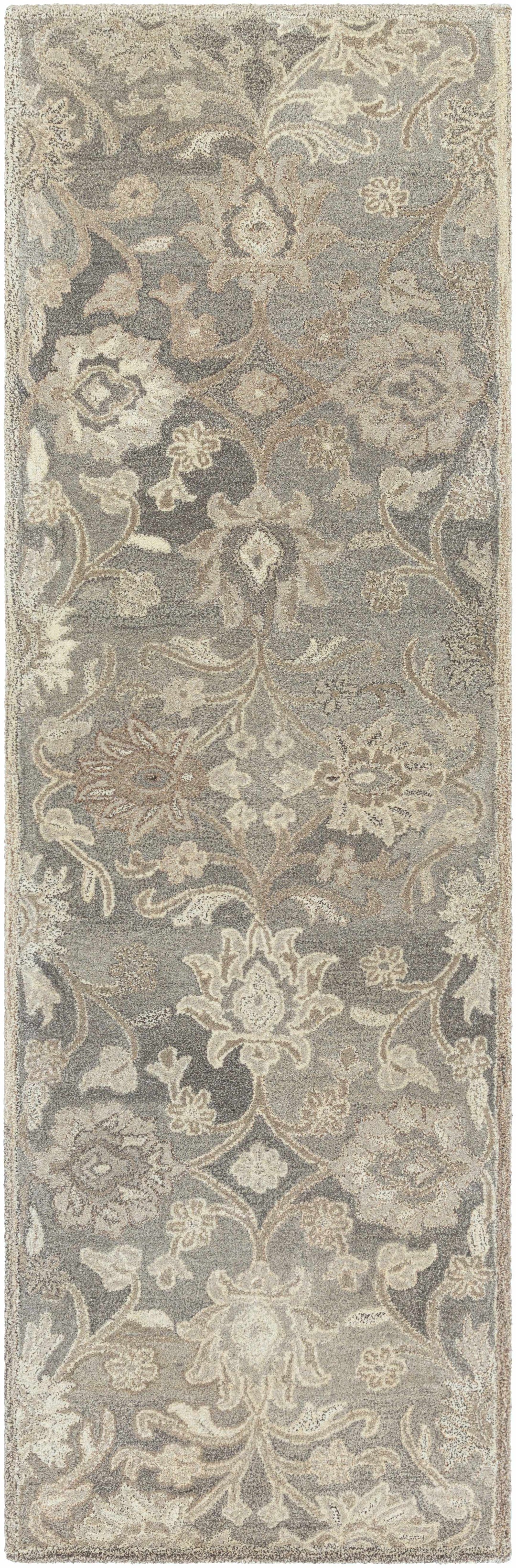 Decorative floral-patterned rug with a neutral color palette

Conesus 1195 Hand Tufted Ivory & Taupe Wool Rug