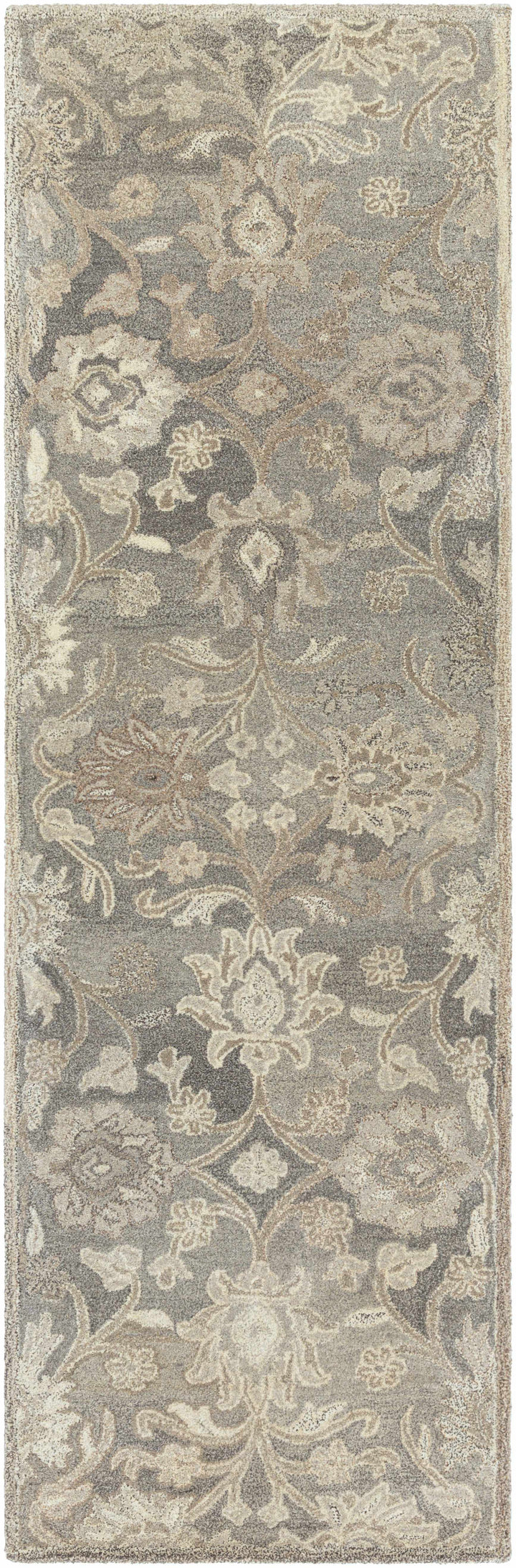 Decorative floral-patterned rug with a neutral color palette

Conesus 1195 Hand Tufted Ivory & Taupe Wool Rug