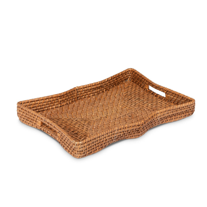 Sanibel Scalloped Trays, Natural, Set of 3