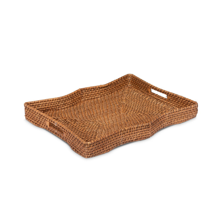 Sanibel Scalloped Trays, Natural, Set of 3