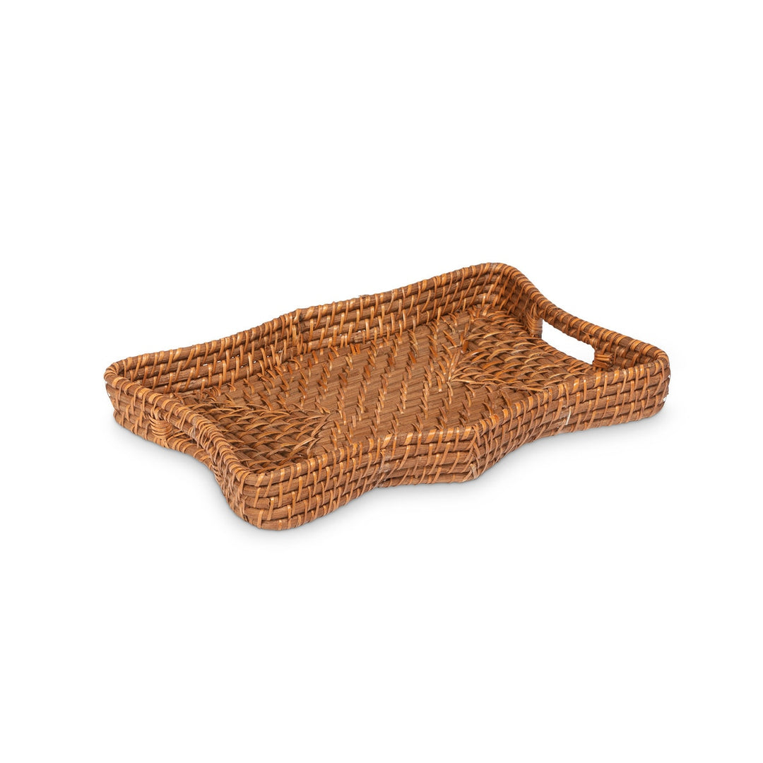 Sanibel Scalloped Trays, Natural, Set of 3