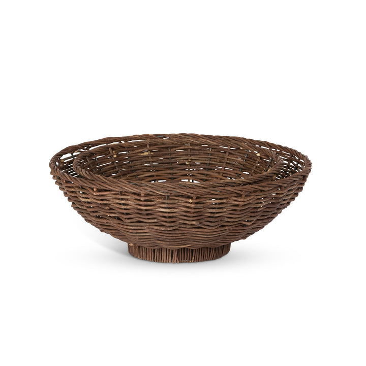 Island Palm Rattan Decorative Bowls, Set of 2