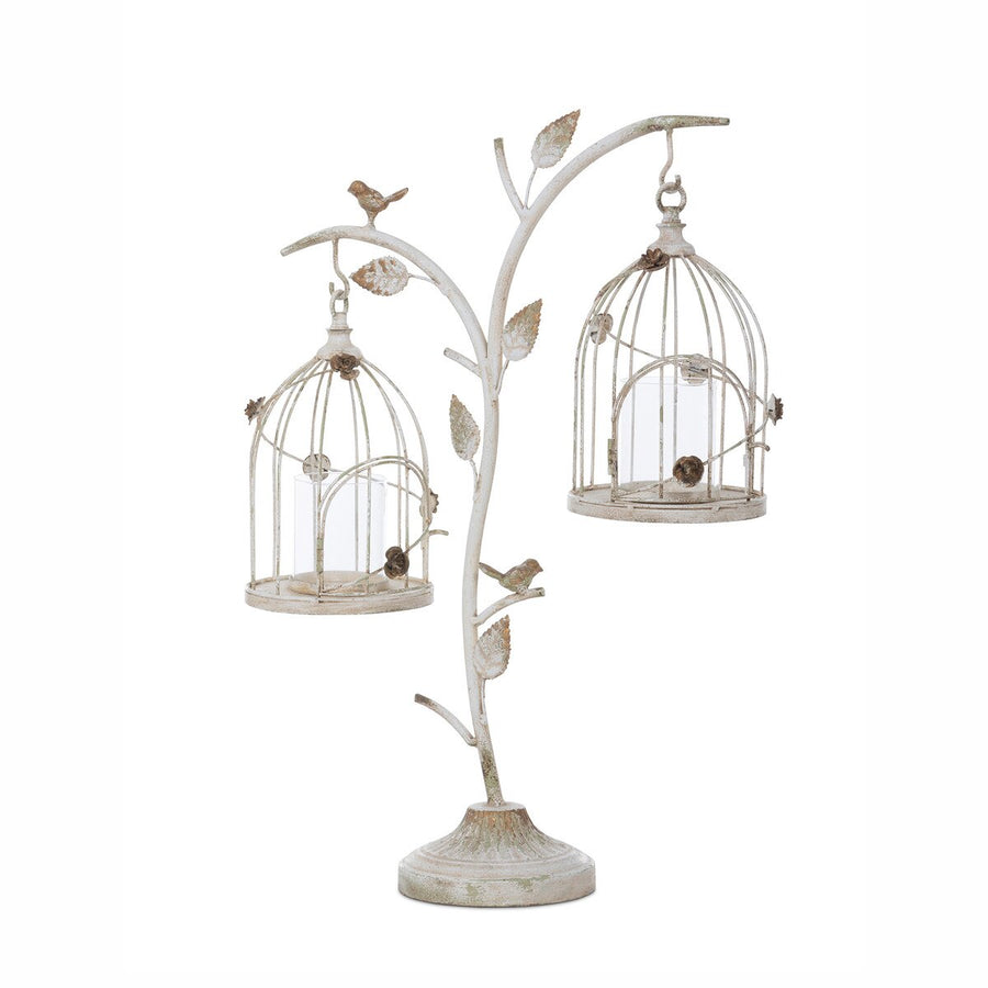 Iron Hanging Bird Cage Votive Holder