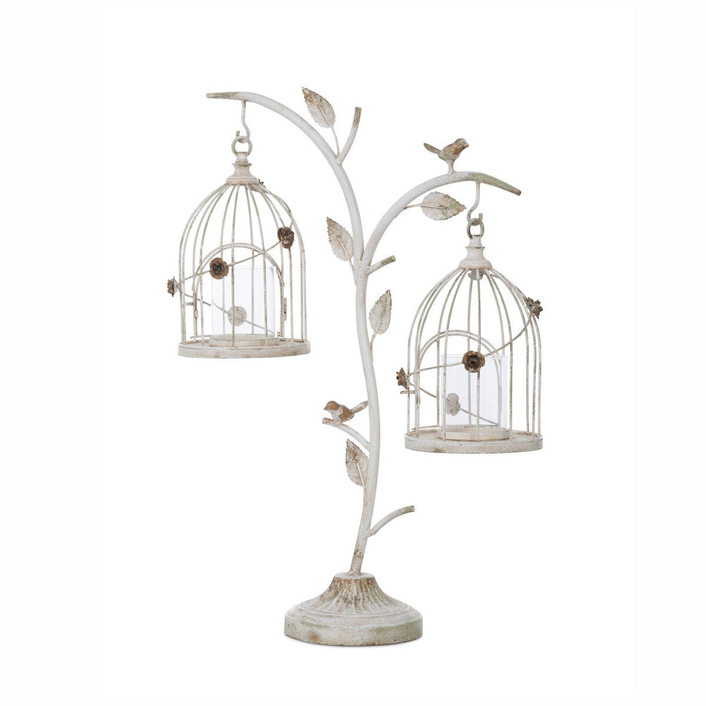 Iron Hanging Bird Cage Votive Holder