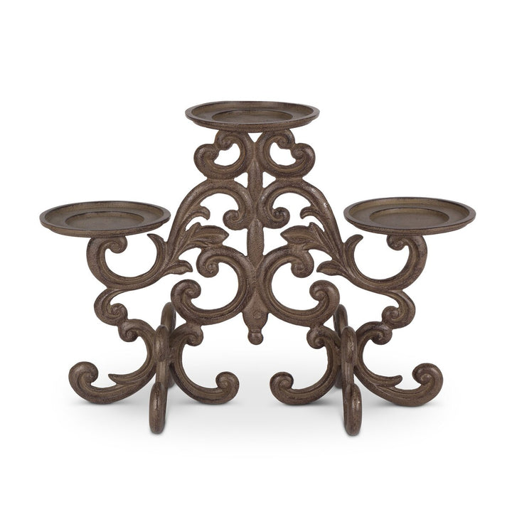 Acanthus Cast Aluminum Pillar Holder