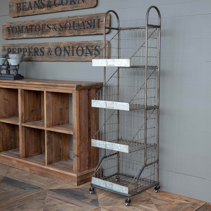 Grocer's Metal Bread Rack