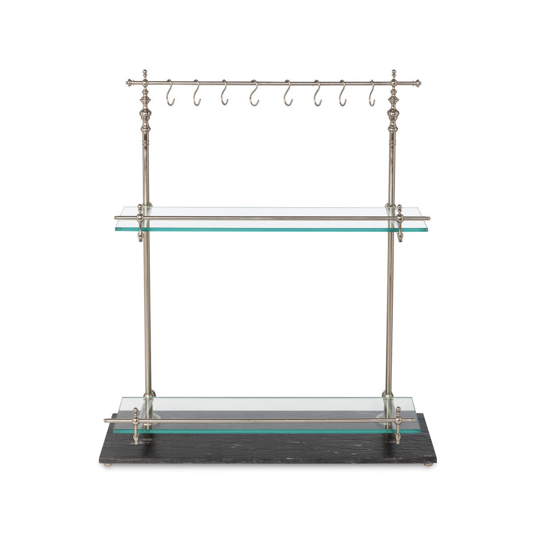 Black Marble and Iron Bistro Rack