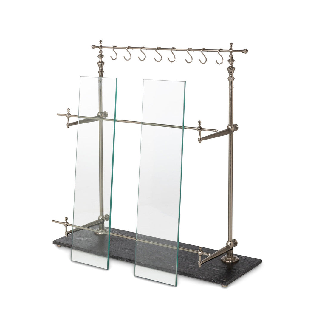 Black Marble and Iron Bistro Rack