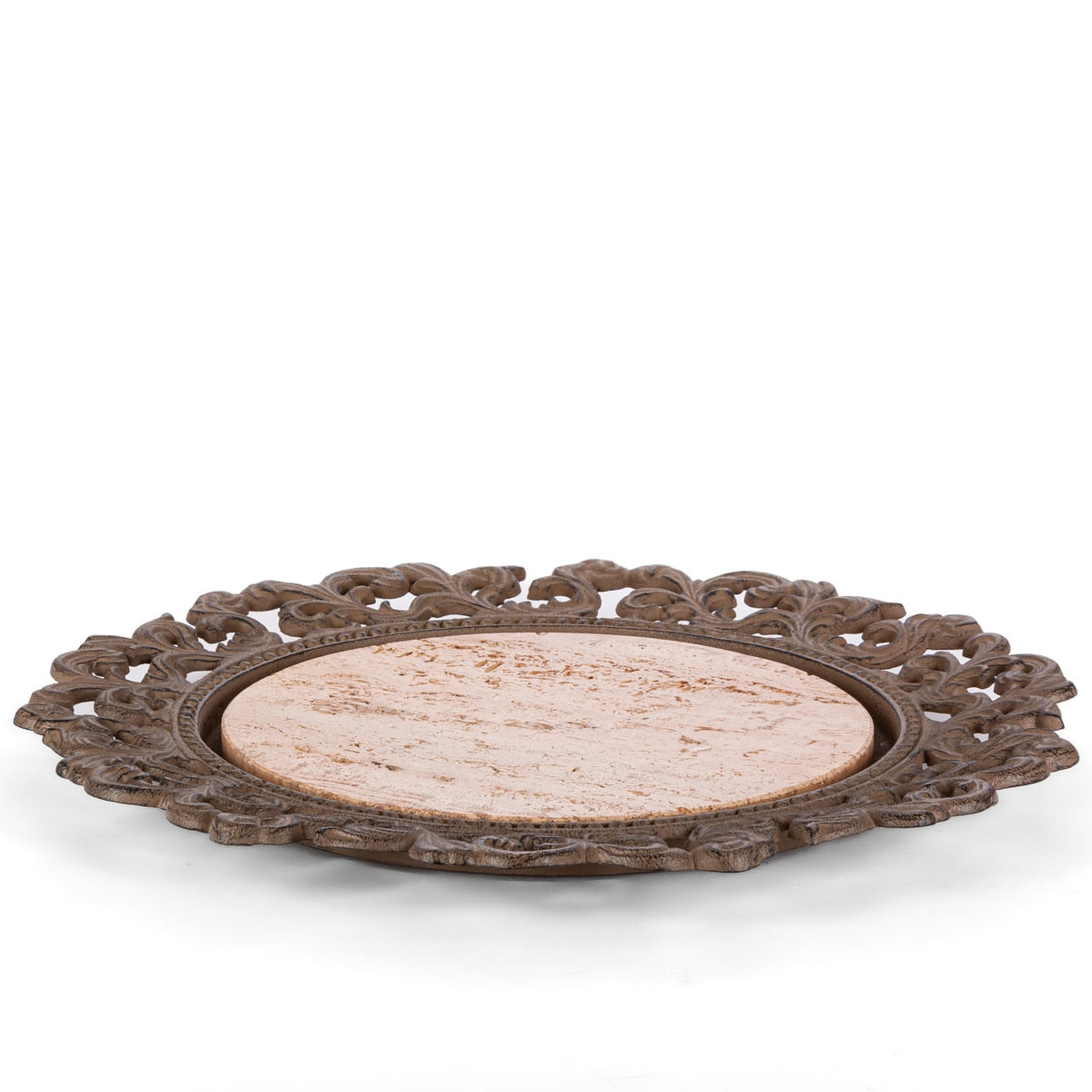 Acanthus Marble Cake Plate with Dome