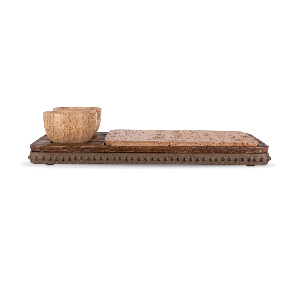 Wood and Marble Charcuterie Server