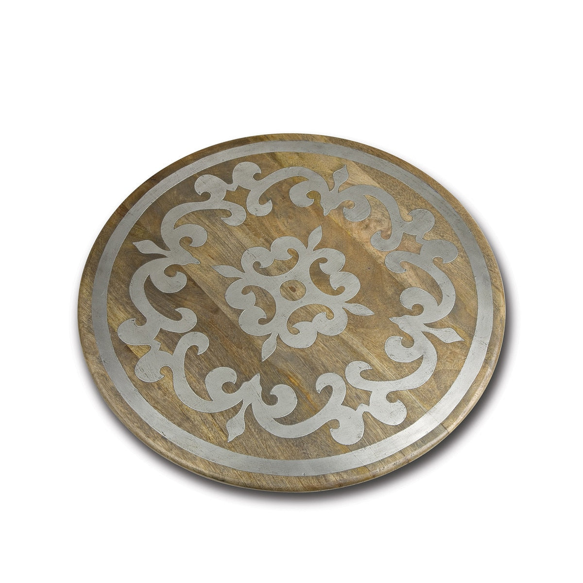 Heritage Inlay Wood Lazy Susan, 22"