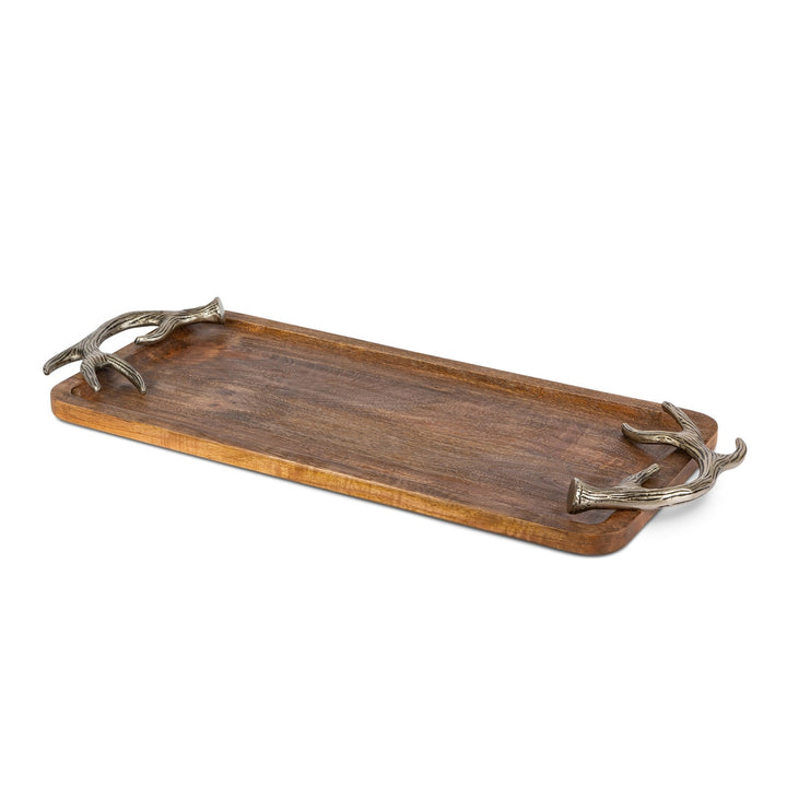 Antler Mango Wood Tray, 26" X 12"