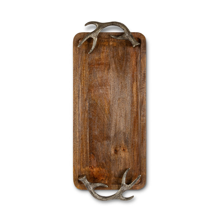 Antler Mango Wood Tray, 26" X 12"