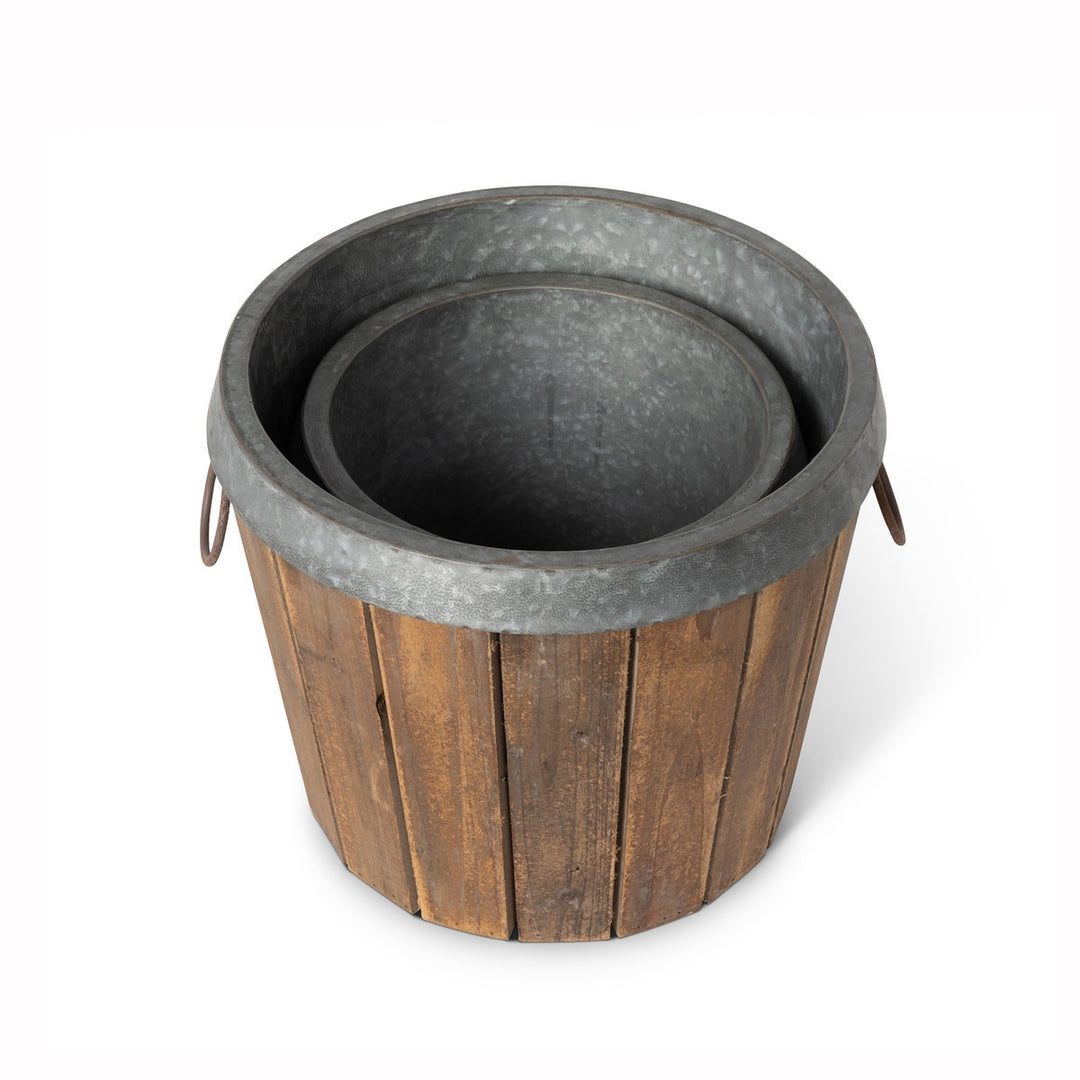 Galvanized Lined Wooden Planters