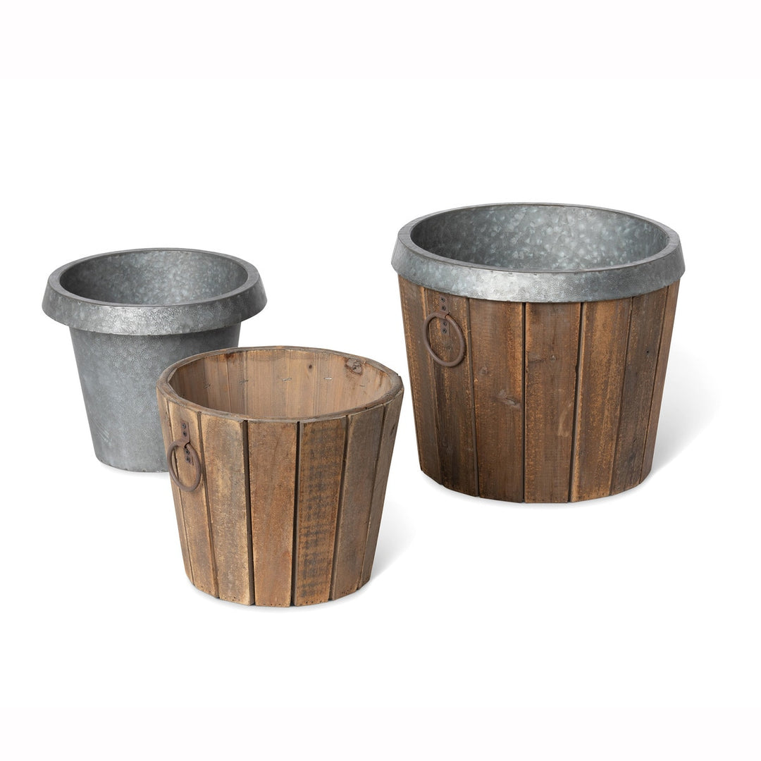 Galvanized Lined Wooden Planters