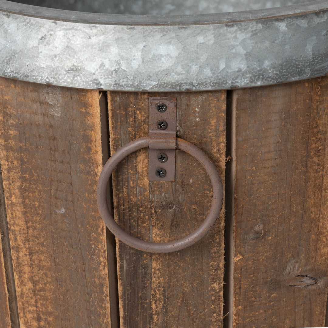 Galvanized Lined Wooden Planters
