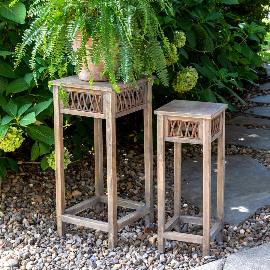 Iron Lattice Garden Pedestal