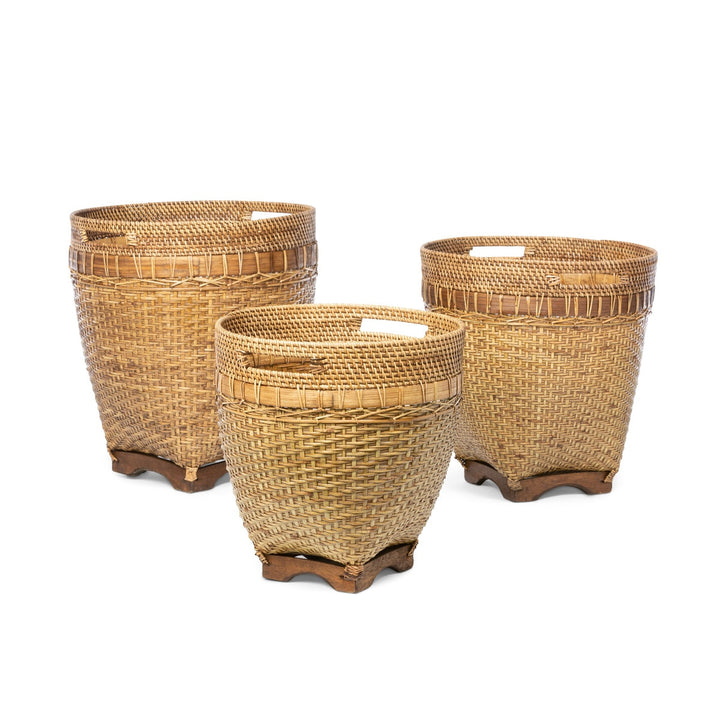 Lombok Rattan Baskets, Set of 3