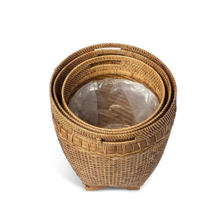 Lombok Rattan Baskets, Set of 3
