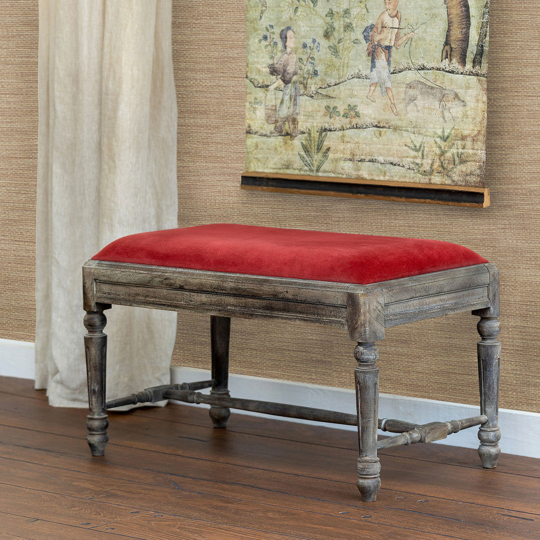 Manor Cotton Velvet Upholstered Bench