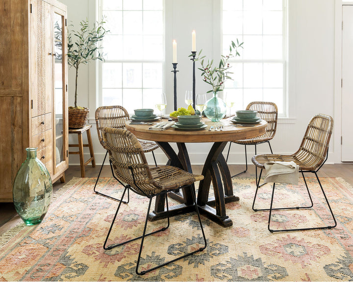 Miller Rattan and Iron Dining Chair