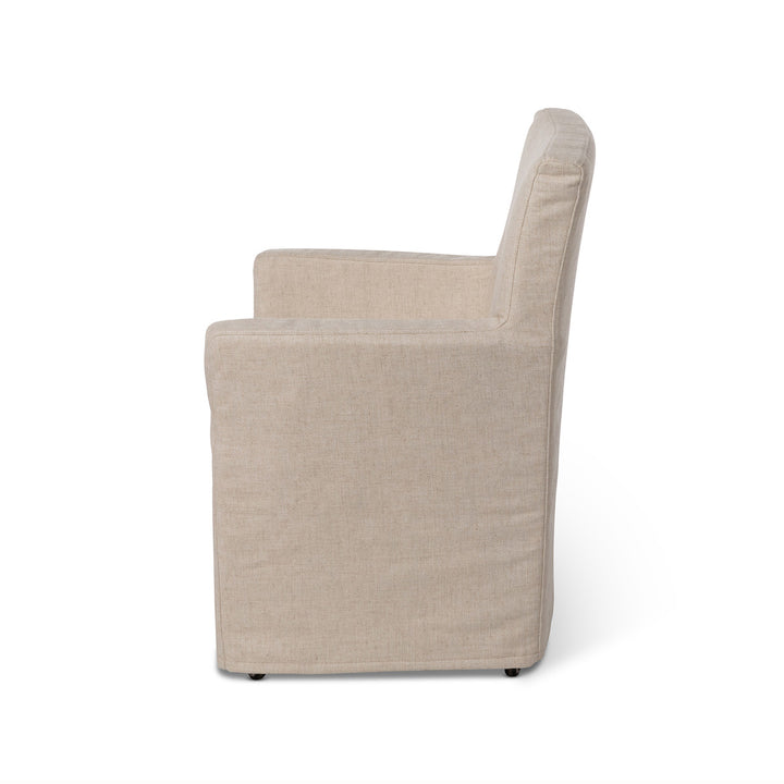 Slip Covered Linen Arm Chair