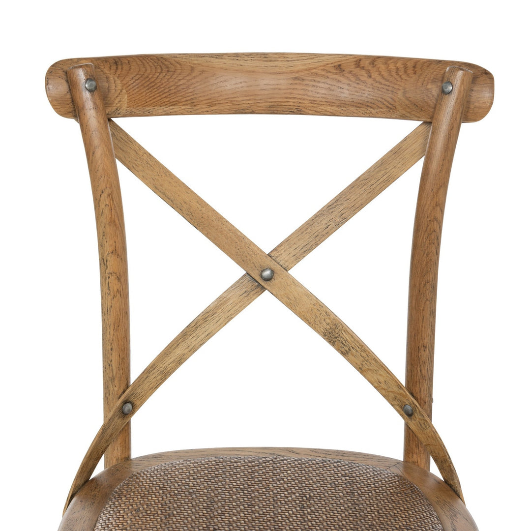 Wooden Cross Back Chair (Pair)