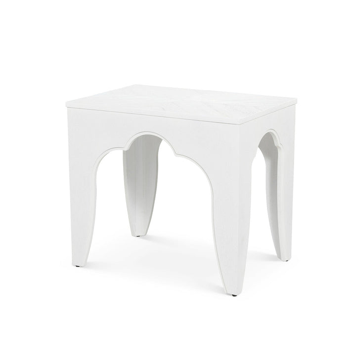 Island Manor End Table, Whitewash