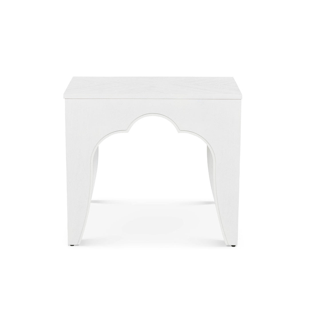 Island Manor End Table, Whitewash