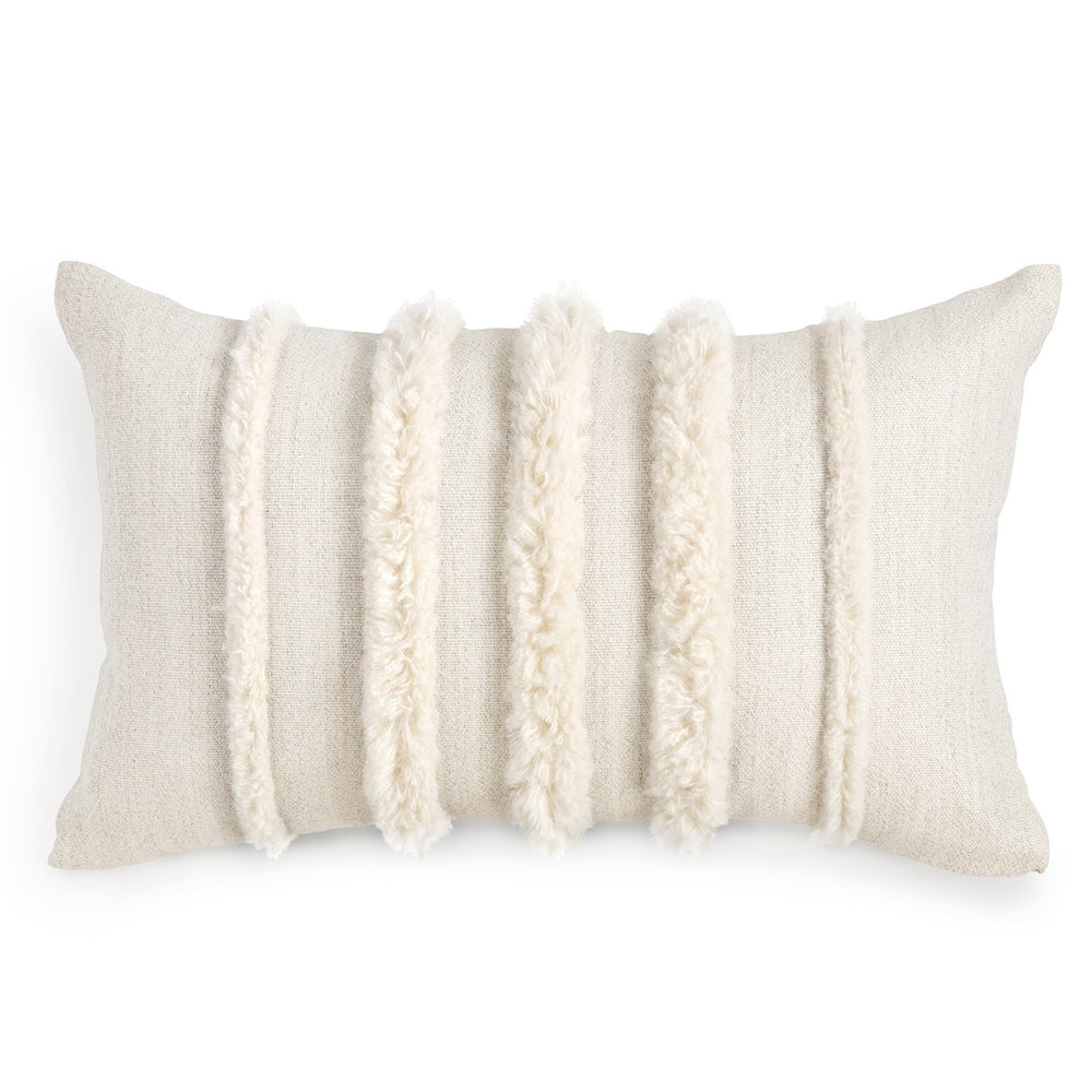 Texture Stripe Alpaca Wool Lumbar Pillow Cover