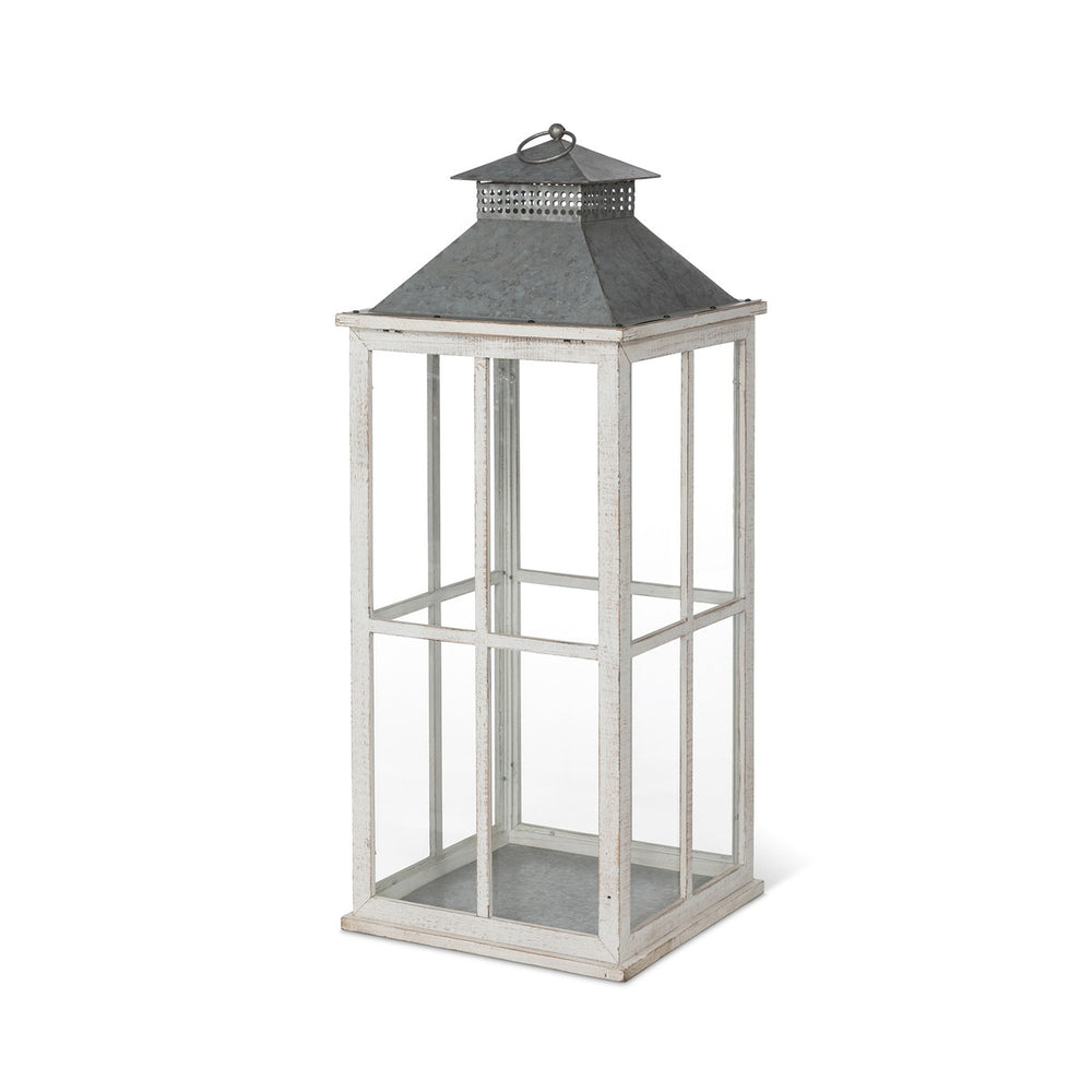 Coastal Whitewash Lantern, Large