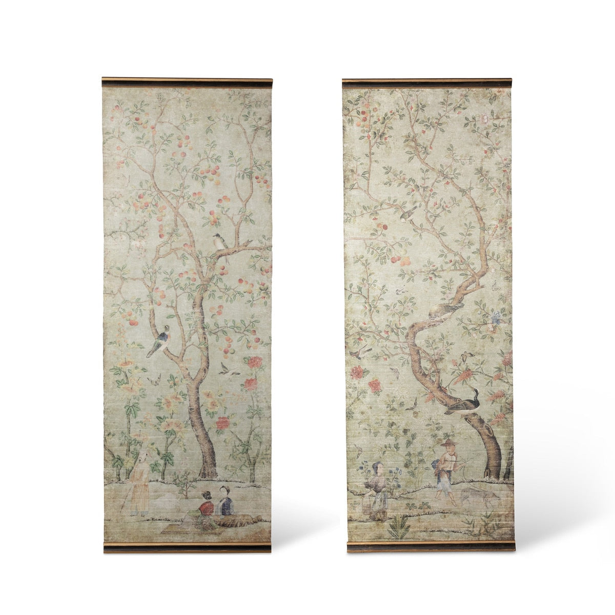 Chinoiserie Pattern Wall Hanging Pair, 2 Assorted Styles