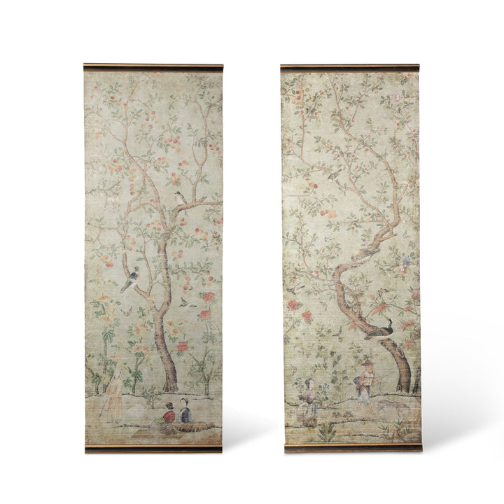 Chinoiserie Pattern Wall Hanging Pair, 2 Assorted Styles