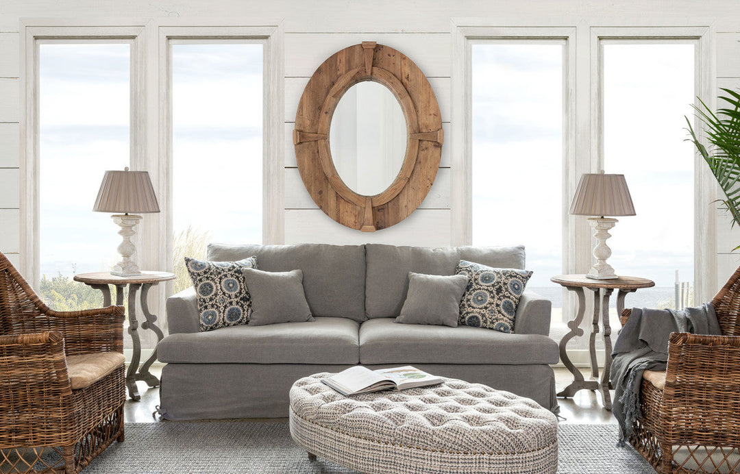 Oval Estate Window Frame Mirror