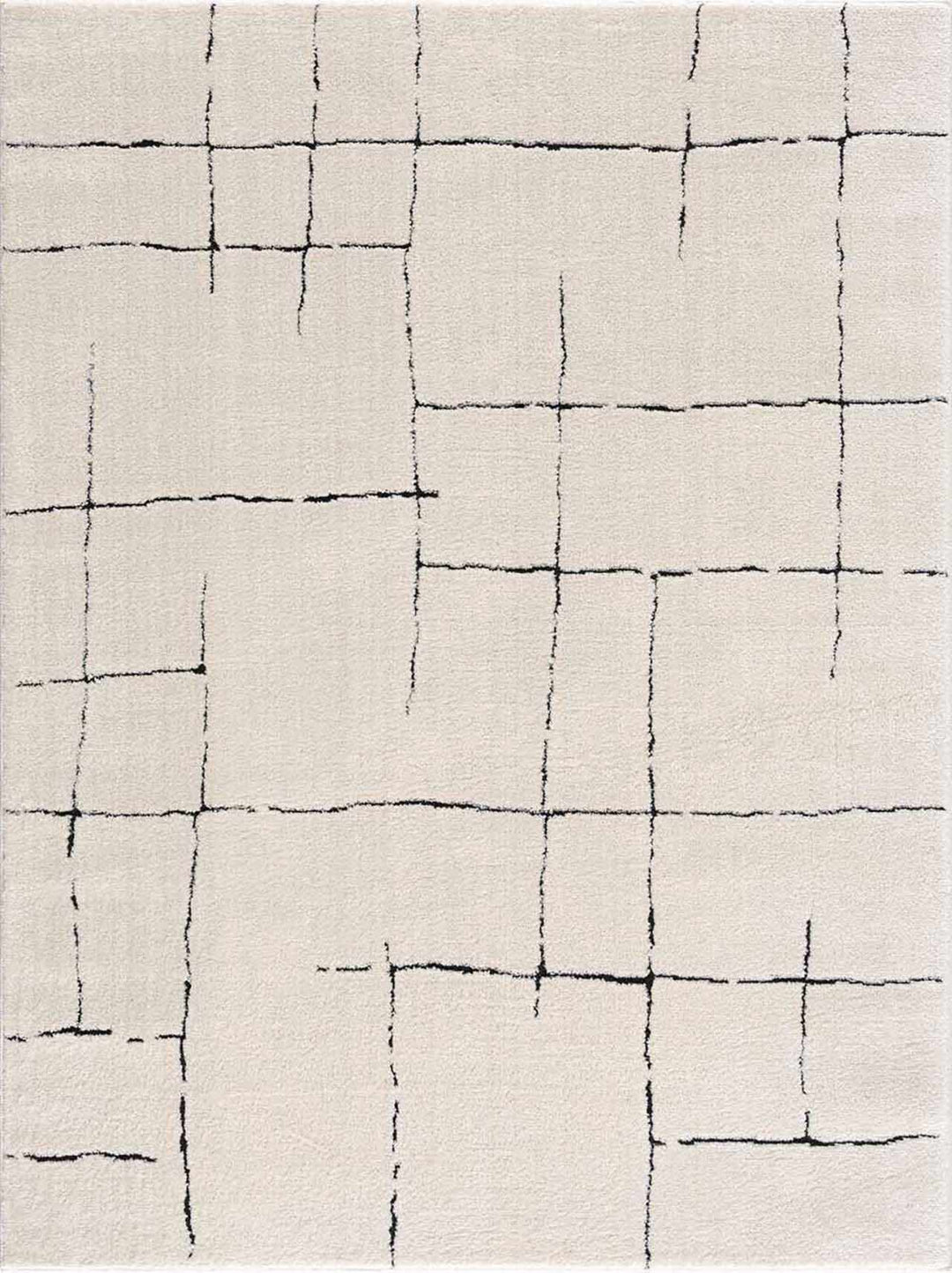 Koume Beige Maze Area Rug