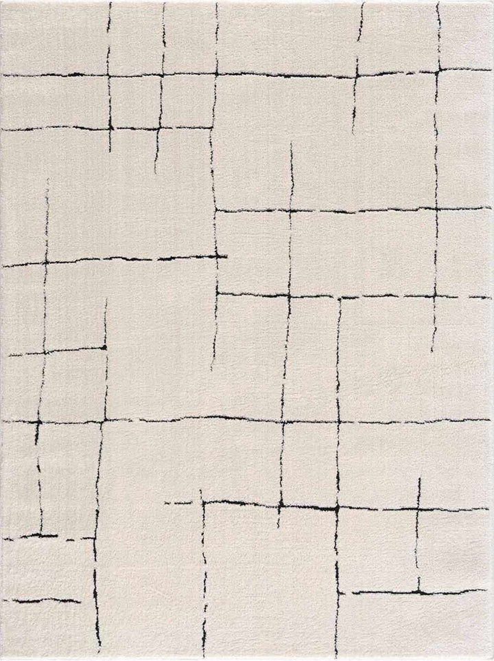 Koume Beige Maze Area Rug
