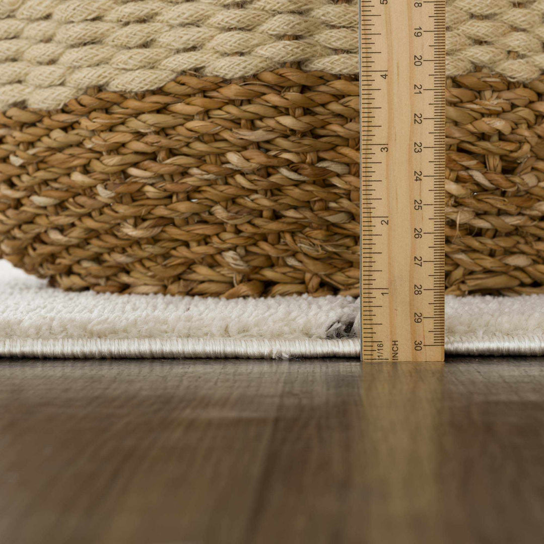 Koume Beige Maze Area Rug