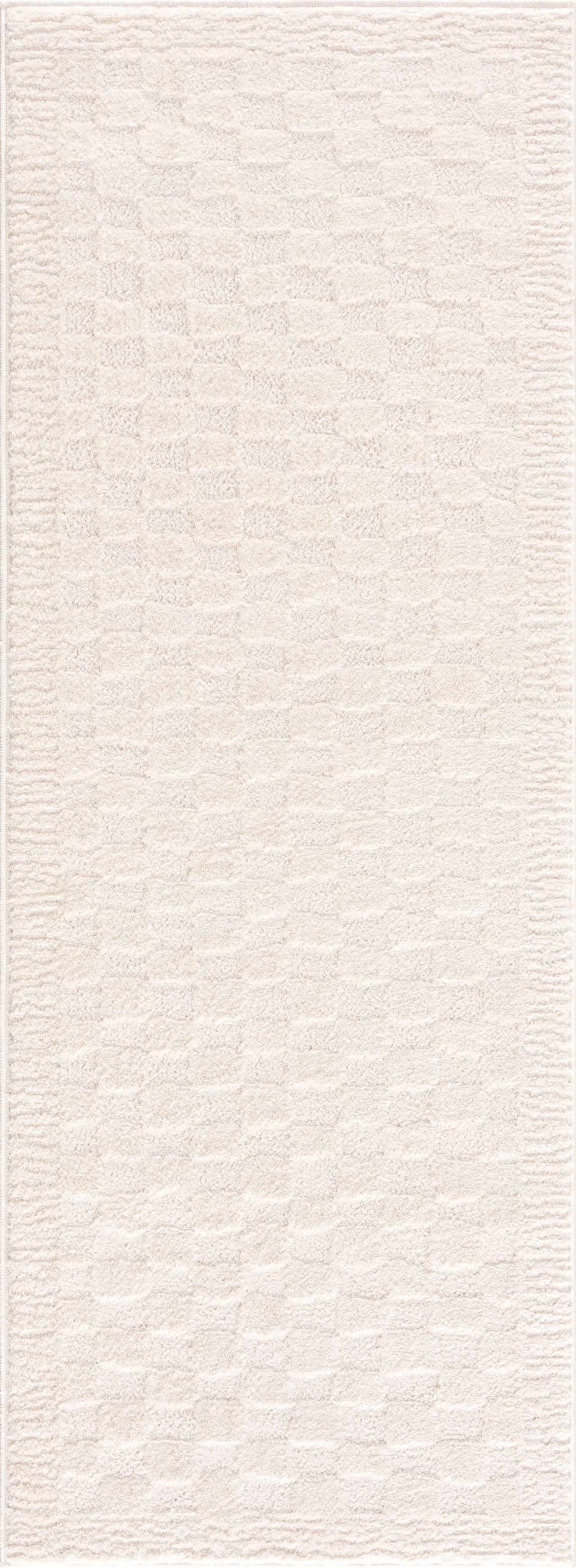 Leryn Ivory Checkered Area Rug