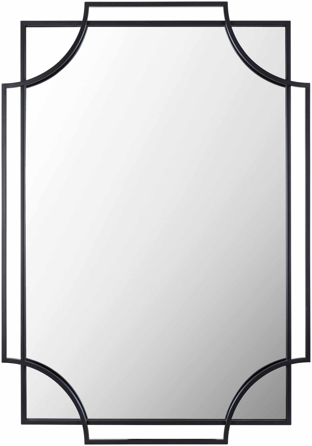 Rectangular mirror with a black frame on a white background

Golasecca Black Frame Mirror