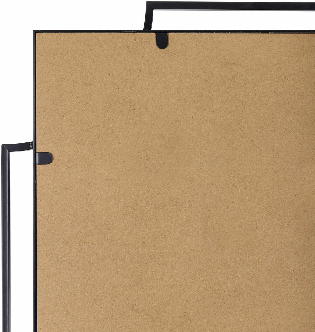 Close-up of a brown cardboard box with black corners and edges.

Golasecca Black Frame Mirror