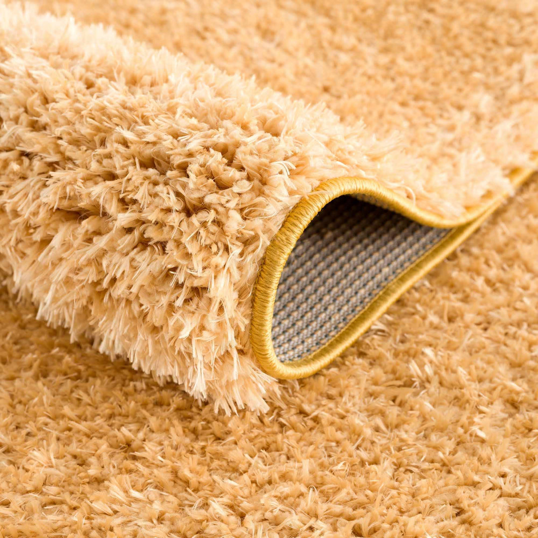 Faina Gold Yellow Washable Shag Rug