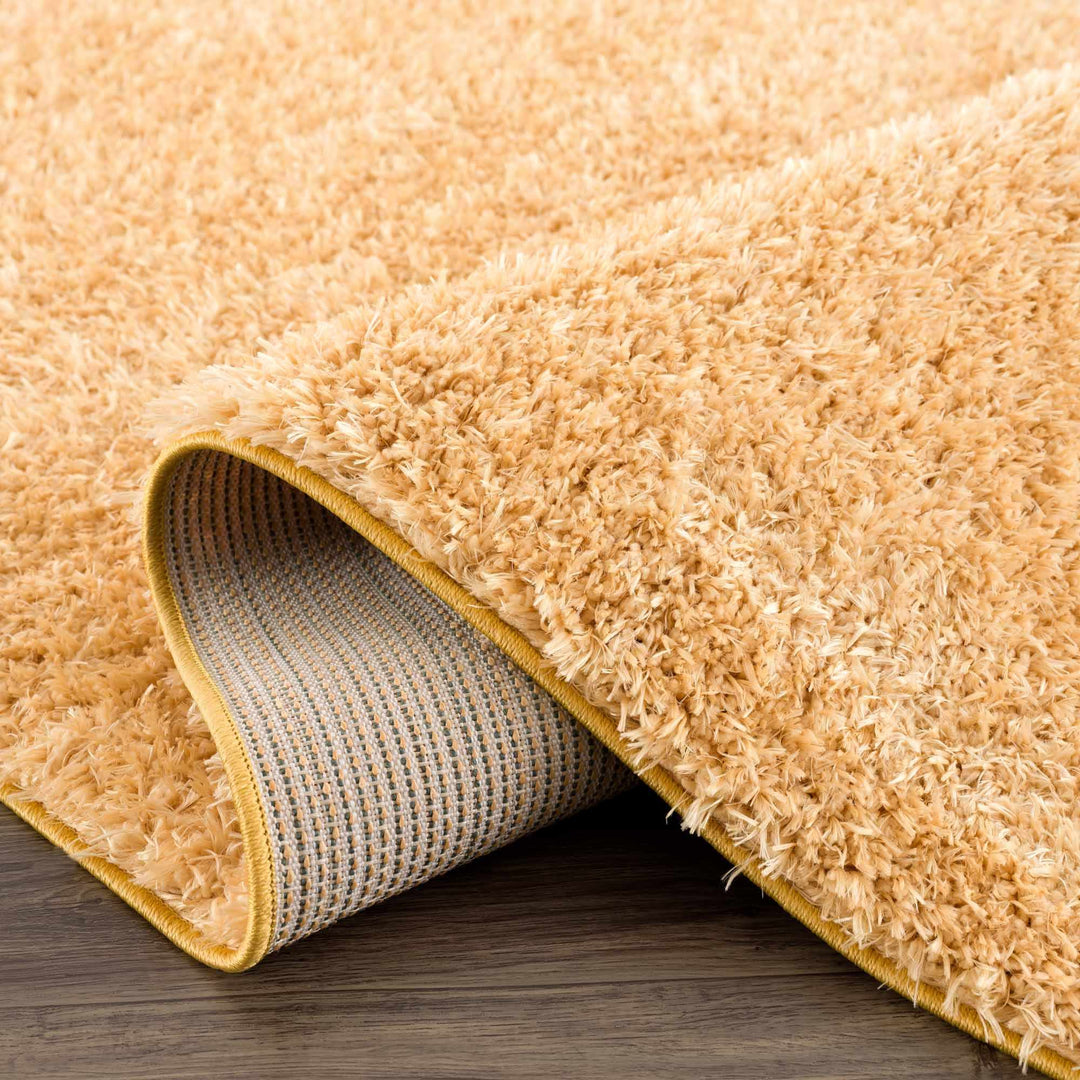 Faina Gold Yellow Washable Shag Rug