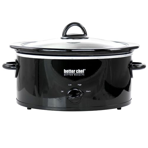 Better Chef 3 Quart Oval Slow Cooker with Removable Stoneware Crock in